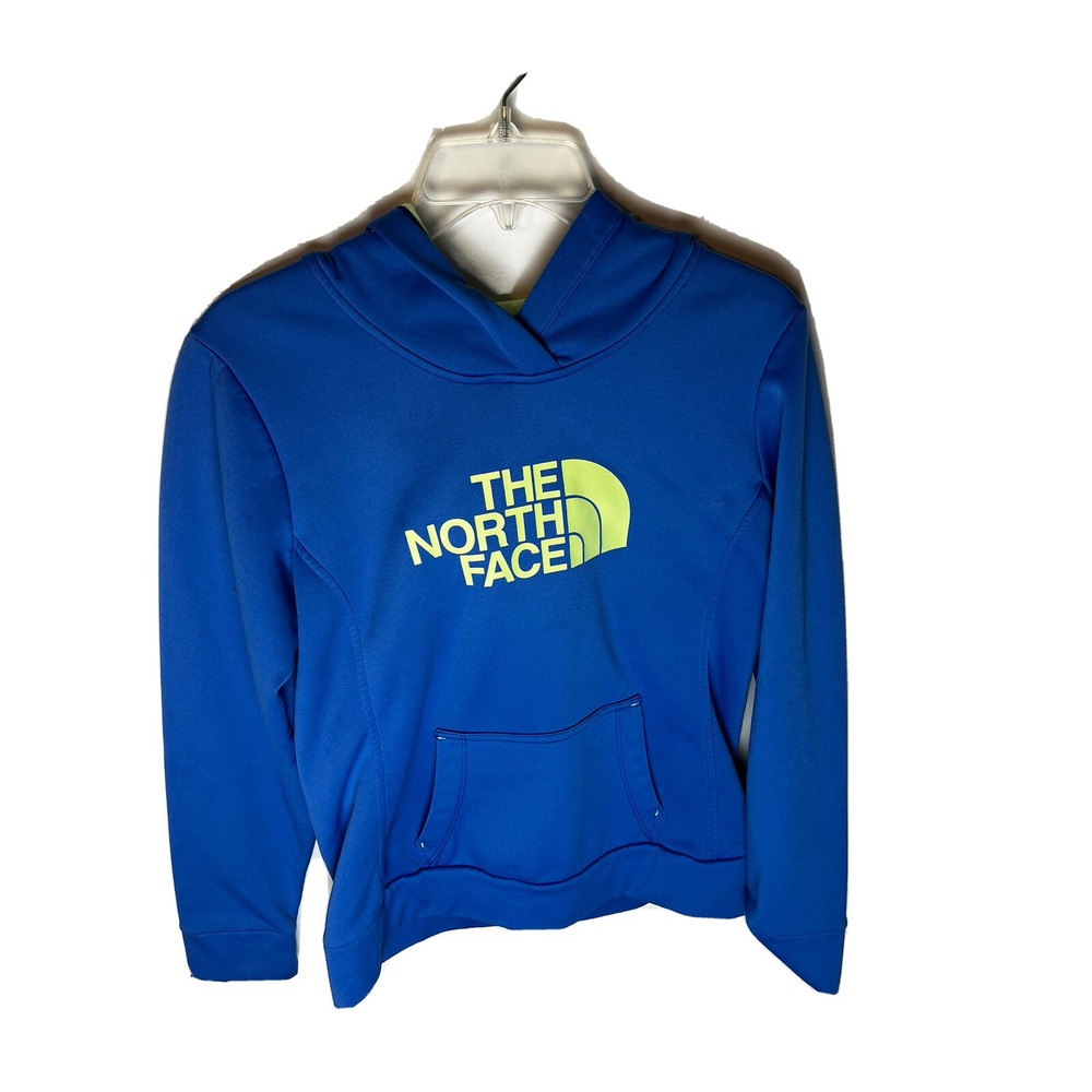 Women's The North Face Blue Hoodie Size M With Pockets Flaw
